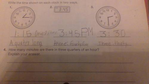 How many minutes are there in three-quarters of an hour explain your answer