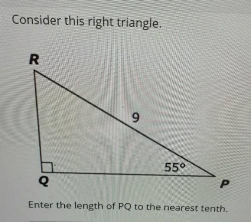 Enter the length of PQ to the nearest tenth.​