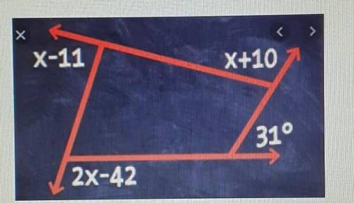 Determine the value of X in the picture ​