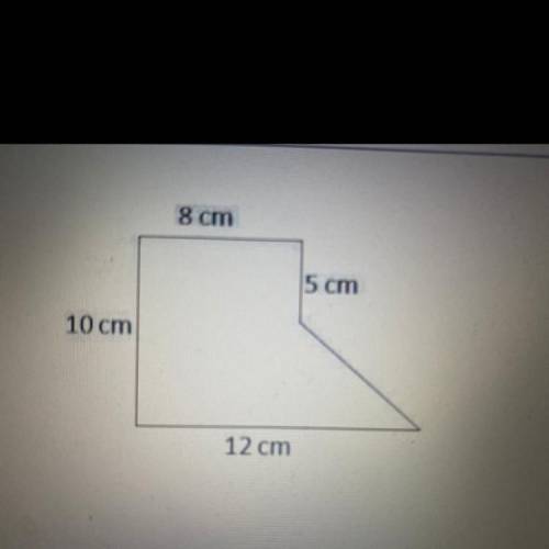 Find the area of the figure.
A)41 cm
B)90 cm
C)95cm
D)100cm