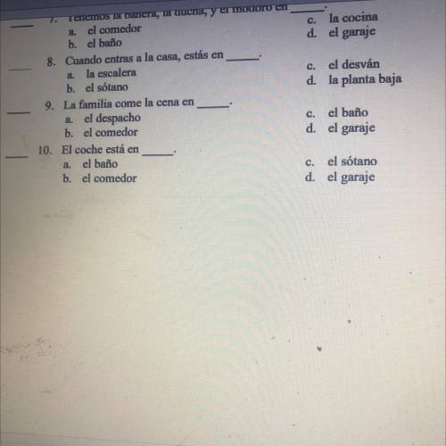 For those fluent in Spanish, please help with 9-10
