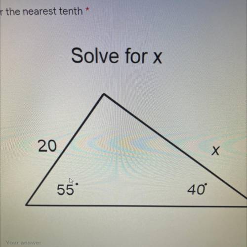 Solve for the nearest tenth
*