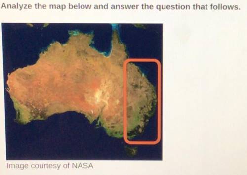 Plz help

Which of Australia’s physical features is circled on the map above?
A.the central lowlan