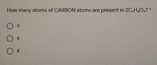 How many CARBON atoms are present in 2C3H8O3 ?