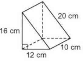 Find the lateral surface area of the triangular prism.

A) 420 cm2 
B) 480 cm2 
C) 540 cm2 
D) 620