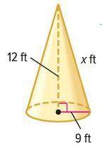 Find the missing measure in the figure. Look to see how the right triangle is being drawn from the