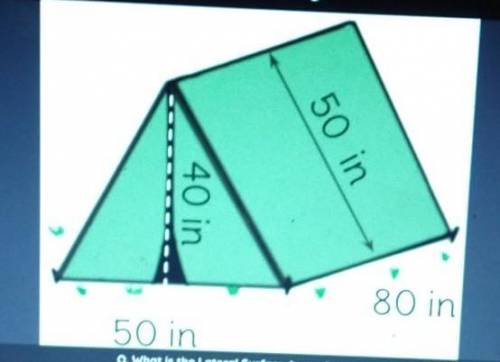 What is the lateral surface area of the tent?​