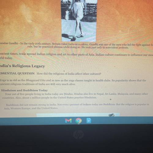 Can someone help please read the thing above

Question How did the religions of India affect other