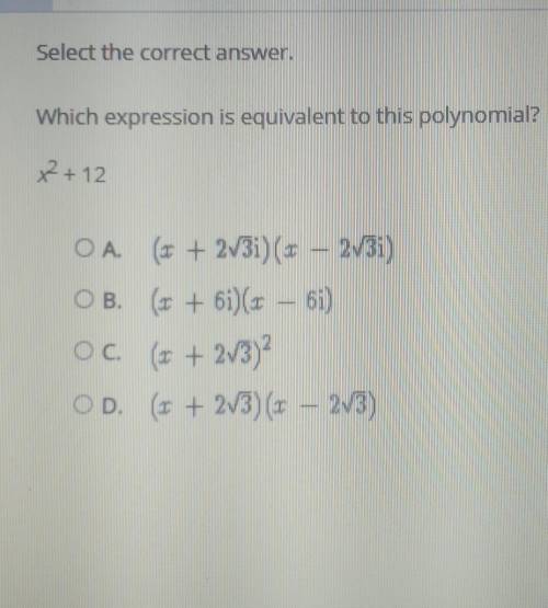 Search correct answer which expression is equivalent to the polynomial?​