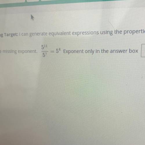 It has to be a exponent