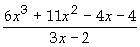 Divide the following polynomials. Then place the answer in the proper location on the grid. Write y
