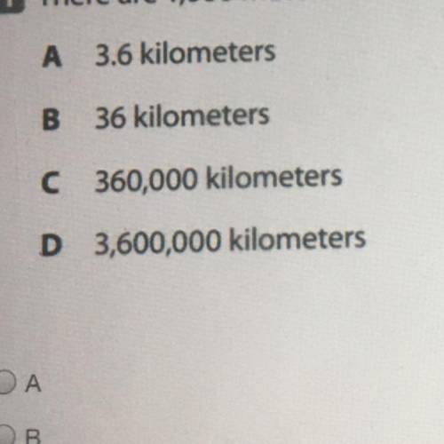 There are 1,000 meters in 1 kilometer. How many kilometers are in 3,600 meters?
HELP