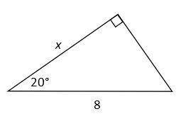 Solve for x. Round your answer to the nearest tenth. (one decimal place)
x=??