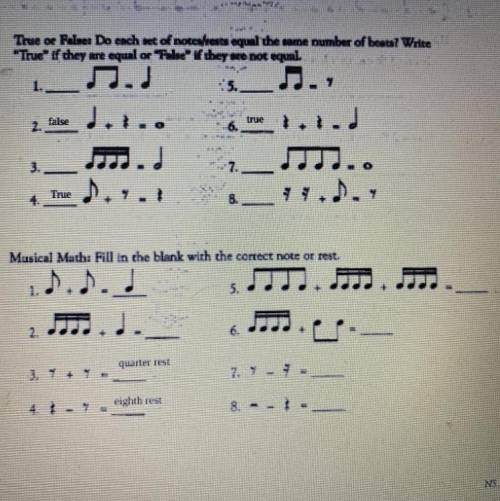 Please help, picture on top :) 
music class