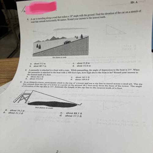 Help geometry questions , need help on this test !!