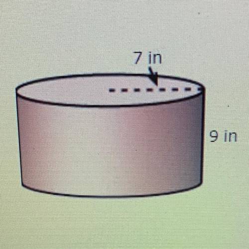 Find the lateral surface area of the cylinder. Round your answer to the nearest hundredth.

A) 315