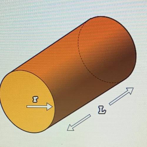 For this cylinder the radius = 6.8 inches and the height L = 14.2 inches. Which is the BEST estimat