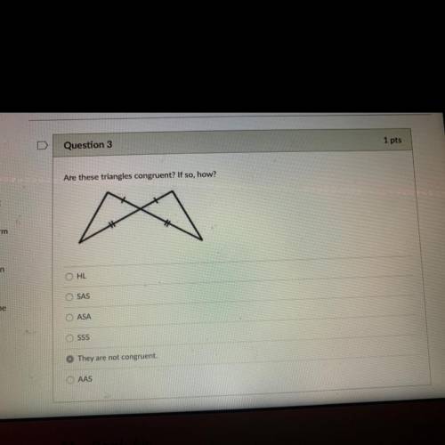 Are these triangles congruent ?
