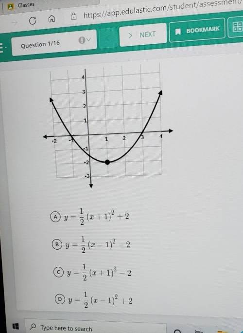Which is the equation for the graph shown below​
