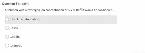 Please Help :))) A solution with a concentration of 5.7 x 10^-7M would be considered...