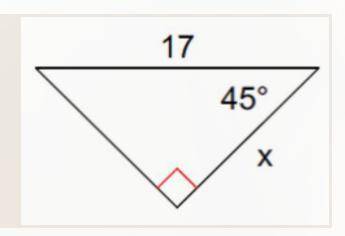 Help I just want to know if this is cos, sin, or tan?
(This is geometry)