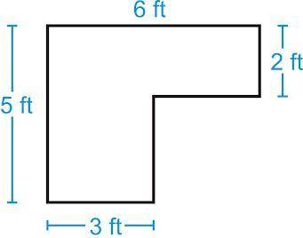 What is the area of the composite figure? 
A) 27 
B) 21 
C) 15
D) 30