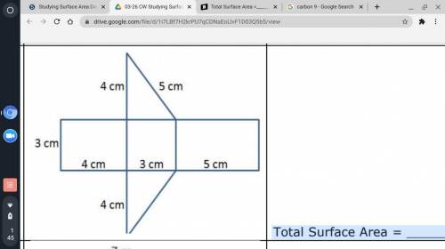 Total Surface Area = ____________