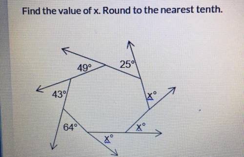 Help Please Find The Value Of X. Round To The Nearest Tenth (Geometry)