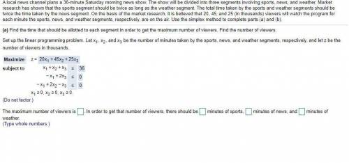 NEED HELP ON THIS QUESTION 50 POINTS!!! MAXIMIZATION APPLICATIONS