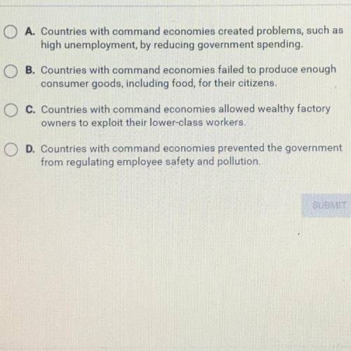 Which of the following contributed to the collapse of command economies in

communist countries ar