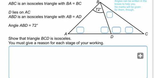 Show that triangle BCD is isosceles