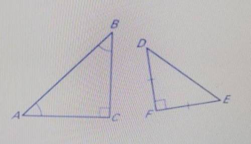 Is there enough information to determine if the following triangles are similar? Justify your respo