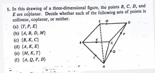 Decide which of the following sets of points.​