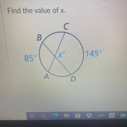 Find the value of x. 
Pleasee helppp meee!!!