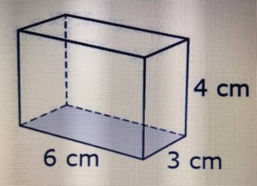 What is the surface area of the rectangular prism?￼