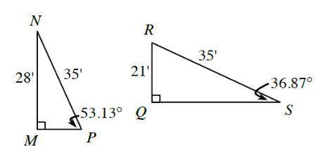 Are the triangles to the right congruent? EXPLAIN YOUR ANSWER