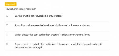 Brainley.
How is Earths crust recycled?