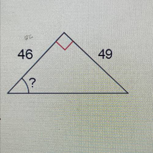 Find the measure of the angles of the triangles below. Show your work.