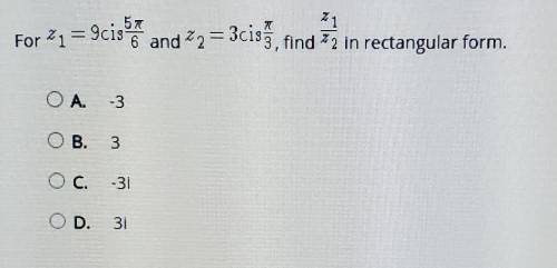 PLEASE HELP!Complex numbers and DeMoiver's theorem​