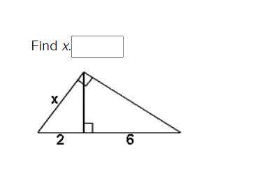 Find x.
This is all the info given for the diagram.