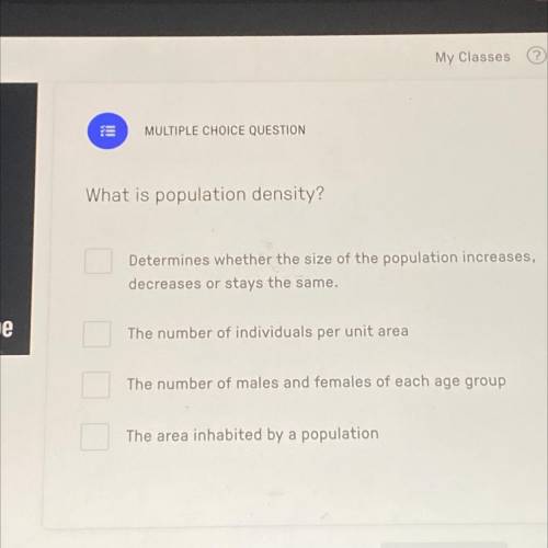 What is population density?