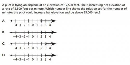 a pilot is flying an airplane at an elevation of 17,500 feet. she is increasing her elevation at a