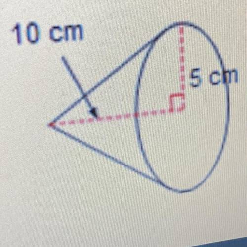 Use 3.14 for pi 
Find the volume of the following cone
