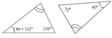 Solve for x and y (Geometry)