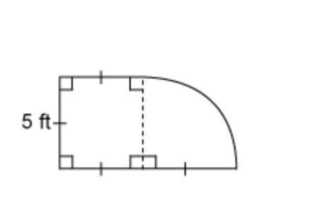 PLS HELP!

This figure consists of a square and a quarter circle.
What is the perimeter of this fi