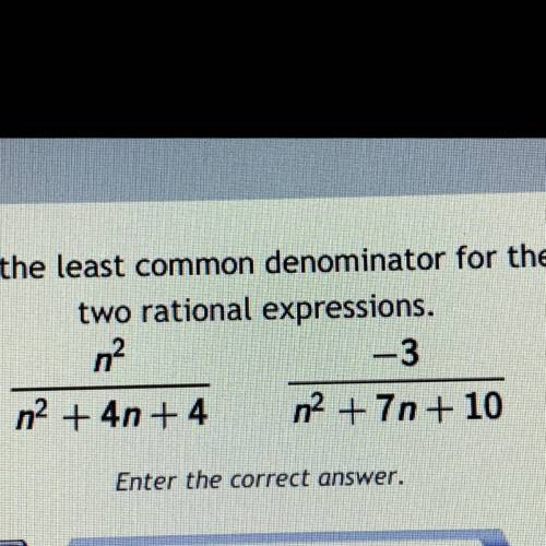 Find the least common denominator for these two rational expressions