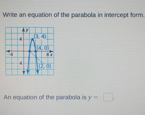 What's the equation of the parabola in intercept form​