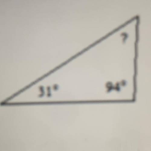 1) Find the missing angle.
31°
949