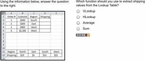 Using the information below, answer the question to the right. Which function should you use to ext