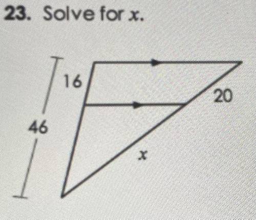 Please help me solve for x! please include your process so i can learn how to as well.